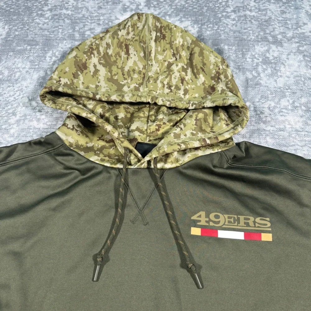 Nike 49ers Hoodie Mens 3XL Green Salute to Service NFL Camo USA Pullover